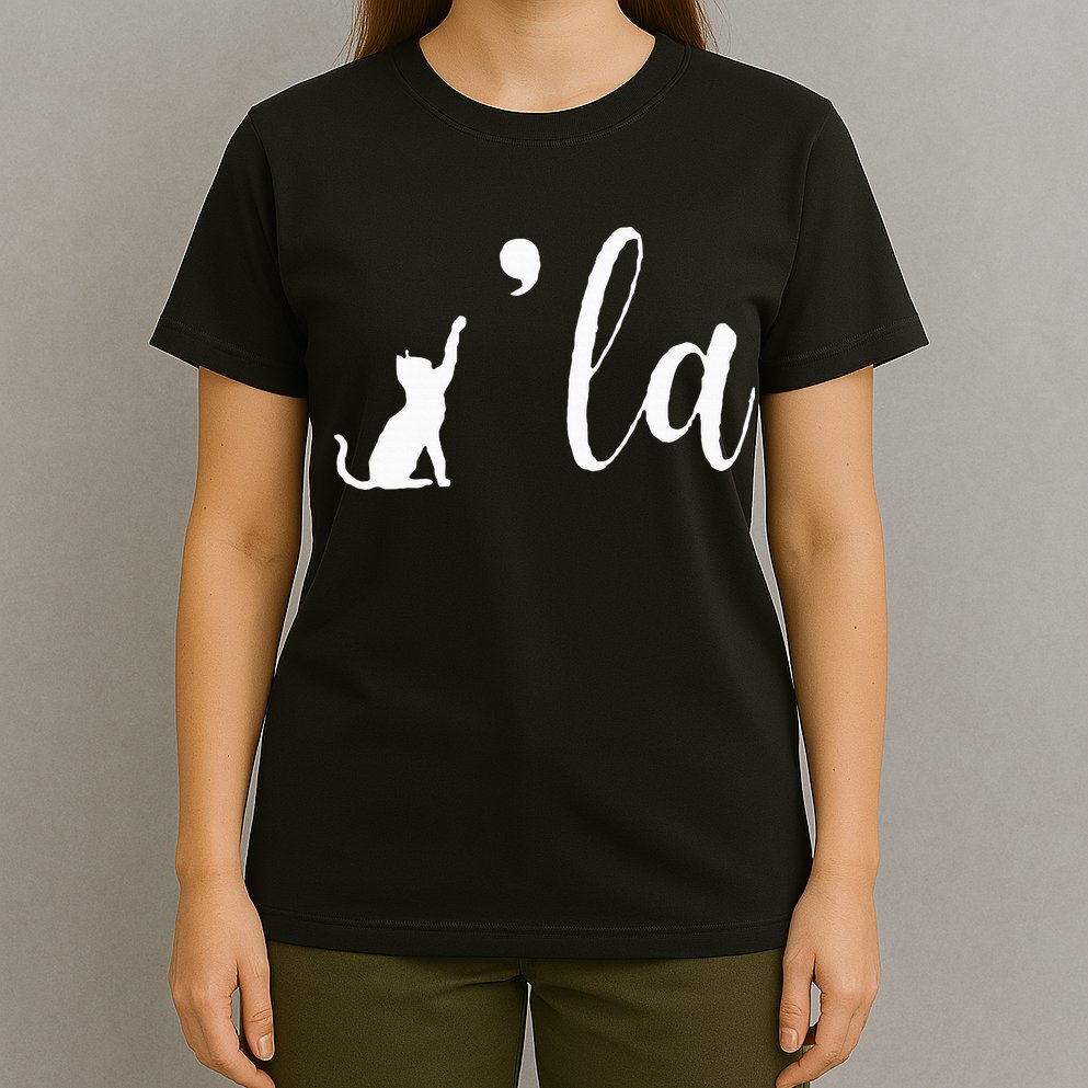Retro Cat Comma La Kamala Harris For President 2024 Election T-Shirt