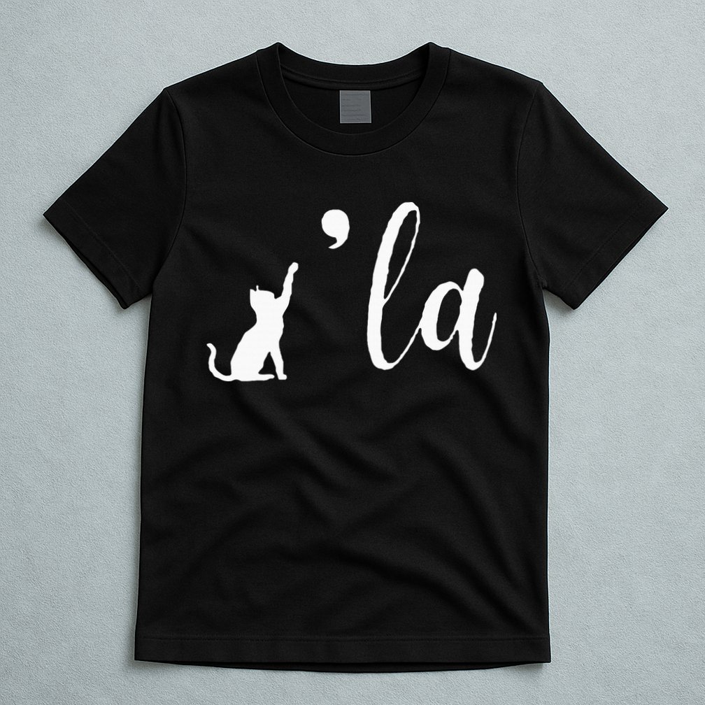 Retro Cat Comma La Kamala Harris For President 2024 Election T-Shirt