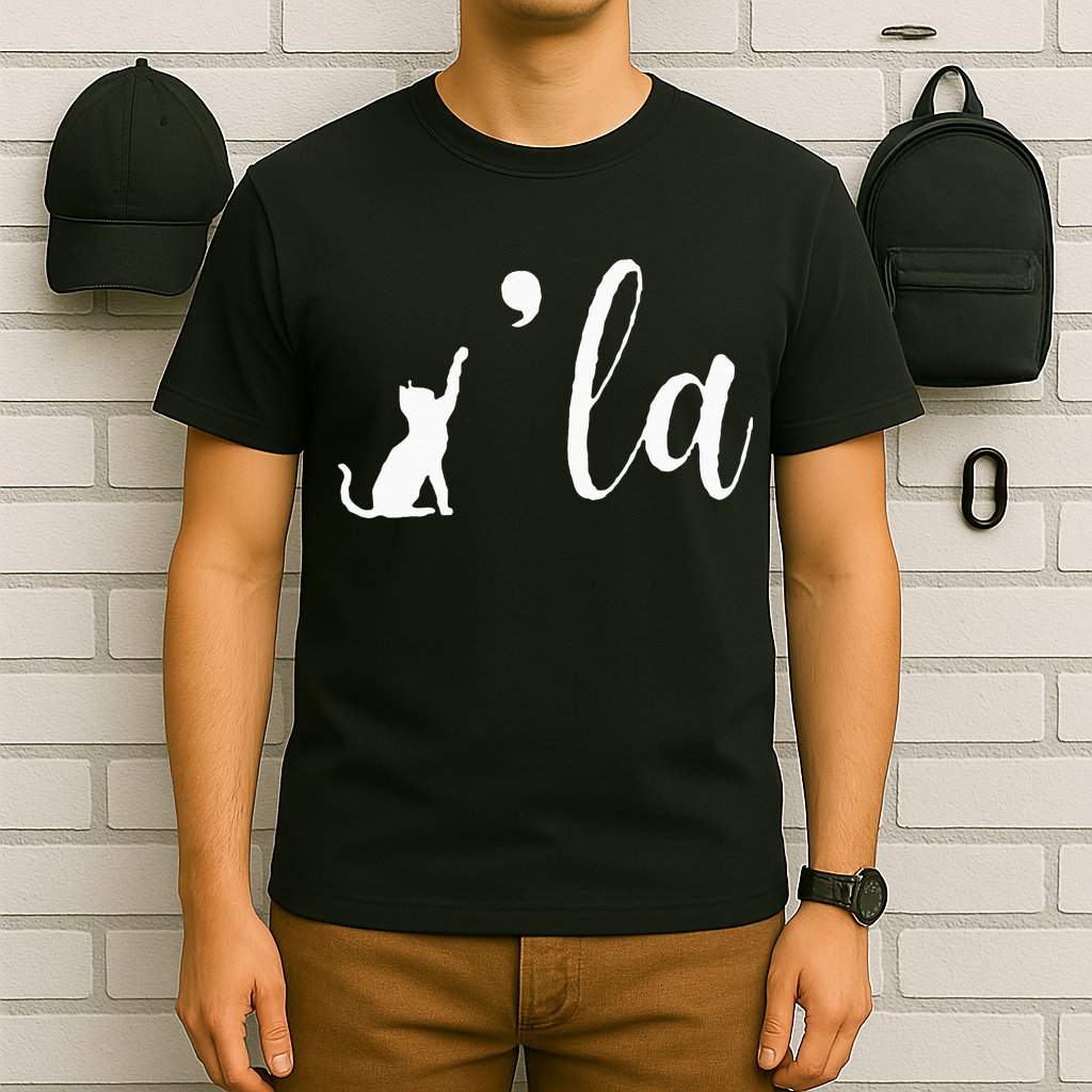Retro Cat Comma La Kamala Harris For President 2024 Election T-Shirt