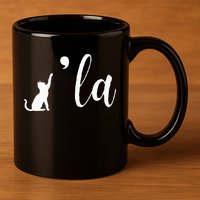Retro Cat Comma La Kamala Harris For President 2024 Election 11oz C Handle Ceramic Mug