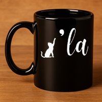 Retro Cat Comma La Kamala Harris For President 2024 Election 11oz C Handle Ceramic Mug