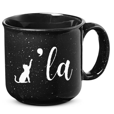Retro Cat Comma La Kamala Harris For President 2024 Election 15oz Campfire Ceramic Mug