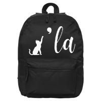 Retro Cat Comma La Kamala Harris For President 2024 Election 16 in Basic Backpack
