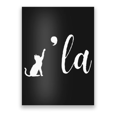 Retro Cat Comma La Kamala Harris For President 2024 Election Poster