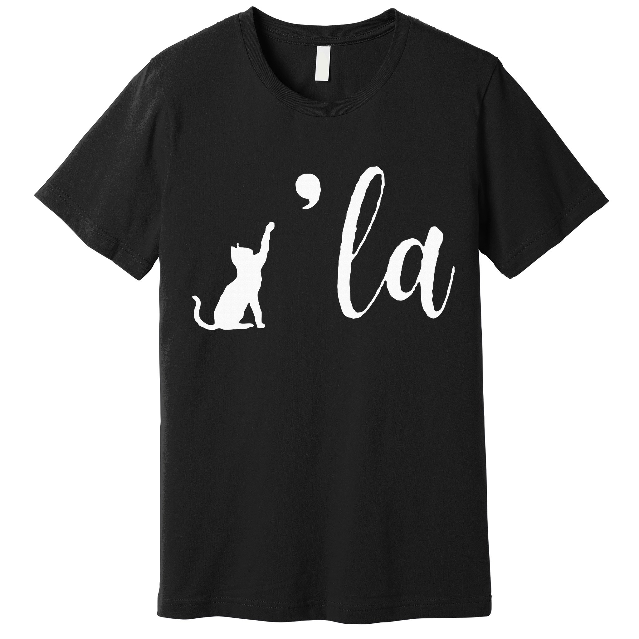 Retro Cat Comma La Kamala Harris For President 2024 Election Premium T-Shirt