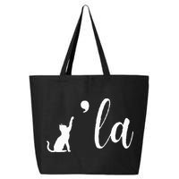 Retro Cat Comma La Kamala Harris For President 2024 Election 25L Jumbo Tote