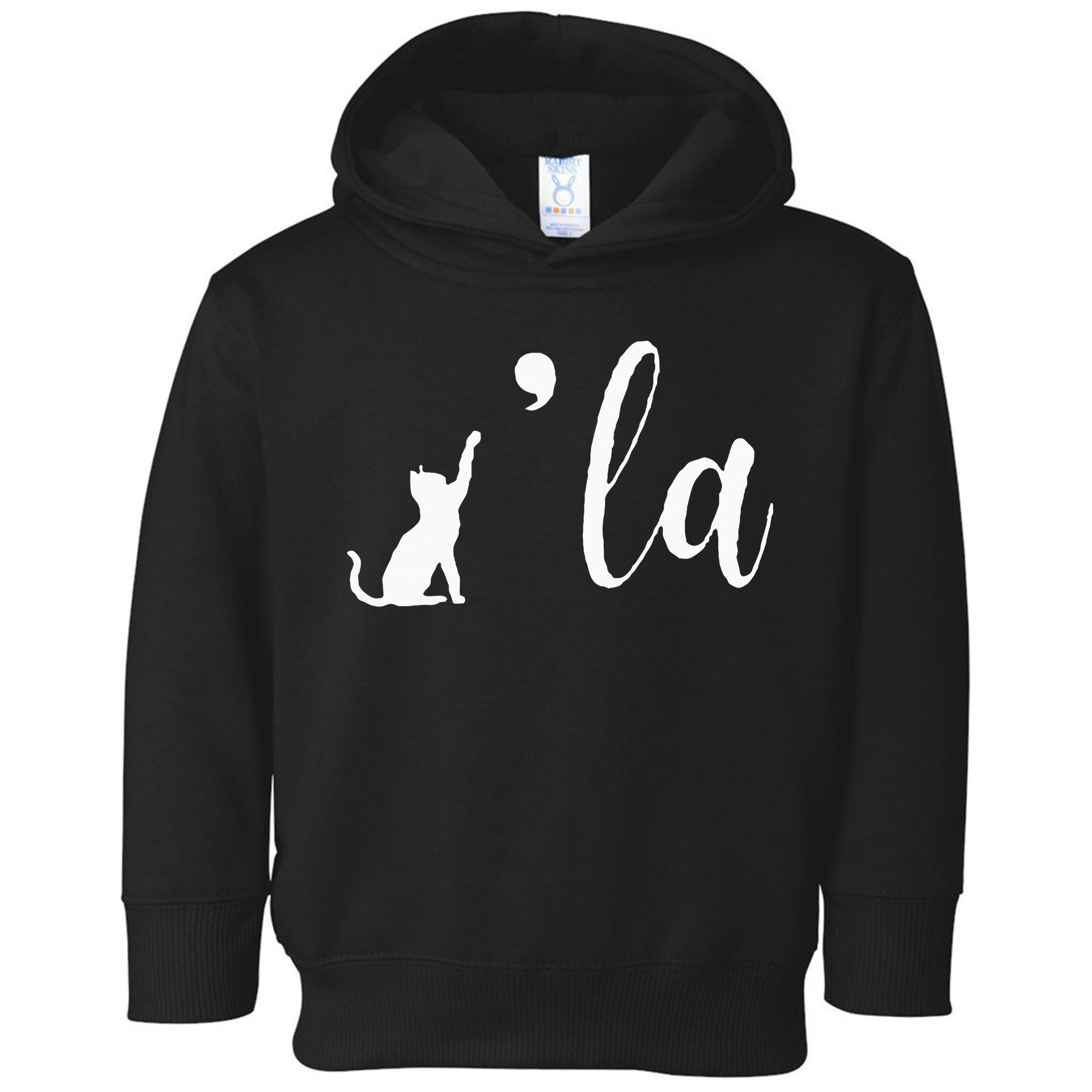 Retro Cat Comma La Kamala Harris For President 2024 Election Toddler Hoodie
