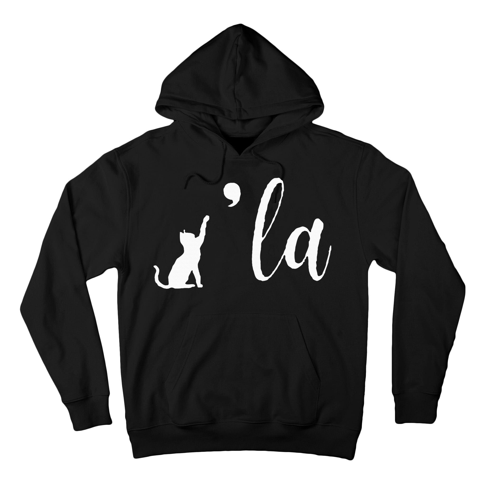 Retro Cat Comma La Kamala Harris For President 2024 Election Tall Hoodie