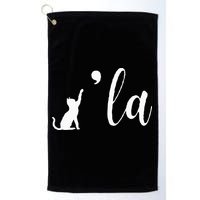 Retro Cat Comma La Kamala Harris For President 2024 Election Golf Towel