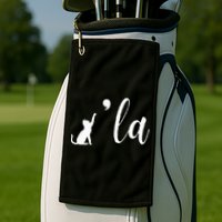Retro Cat Comma La Kamala Harris For President 2024 Election Golf Towel