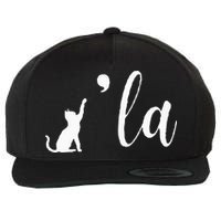 Retro Cat Comma La Kamala Harris For President 2024 Election Wool Snapback Cap