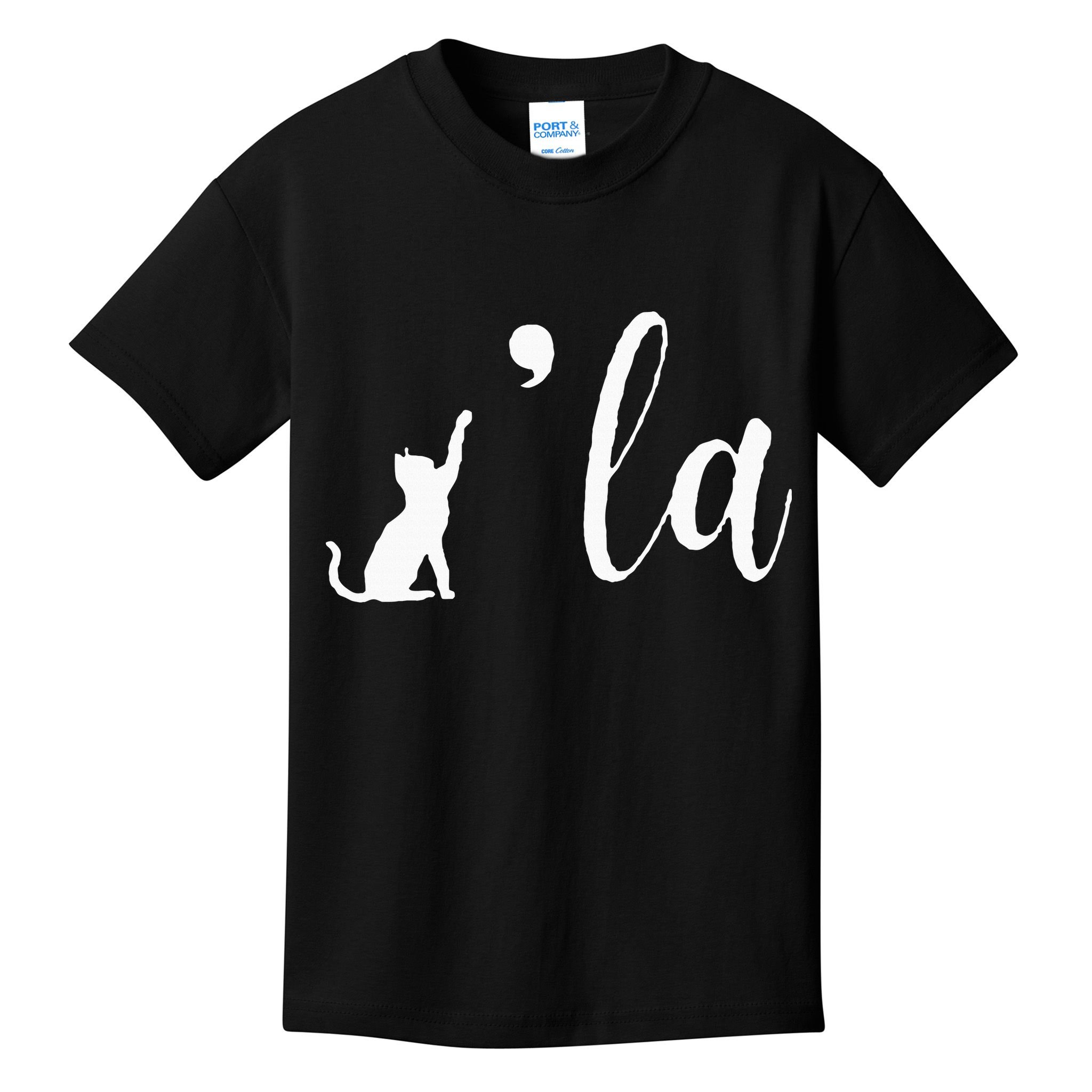 Retro Cat Comma La Kamala Harris For President 2024 Election Kids T-Shirt