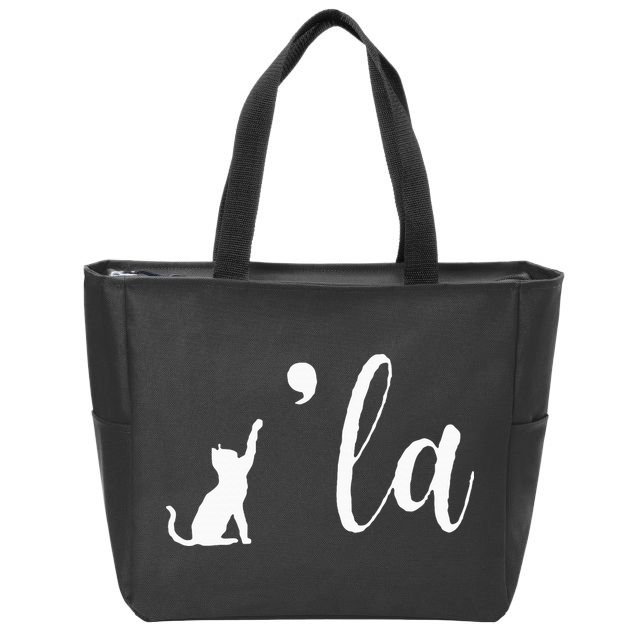 Retro Cat Comma La Kamala Harris For President 2024 Election Zip Tote Bag