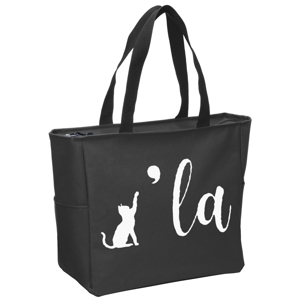 Retro Cat Comma La Kamala Harris For President 2024 Election Zip Tote Bag