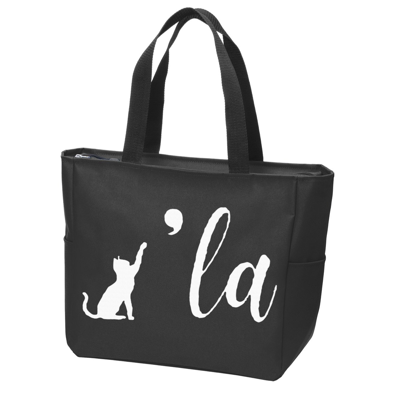 Retro Cat Comma La Kamala Harris For President 2024 Election Zip Tote Bag