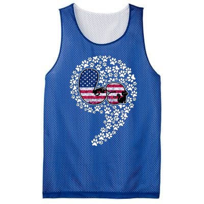 Retro Commala Comma Cat Lady Kamala Harris American Flag Great Gift Mesh Reversible Basketball Jersey Tank