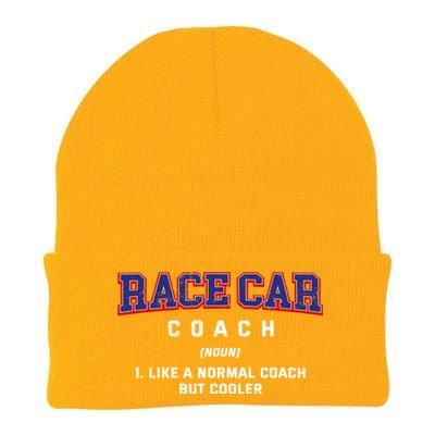 Race Car Coach Definition Funny Auto Racing Humor Sports Car Gift Knit Cap Winter Beanie