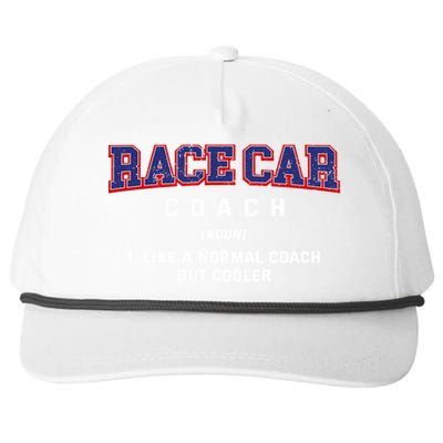 Race Car Coach Definition Funny Auto Racing Humor Sports Car Gift Snapback Five-Panel Rope Hat