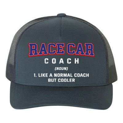 Race Car Coach Definition Funny Auto Racing Humor Sports Car Gift Yupoong Adult 5-Panel Trucker Hat