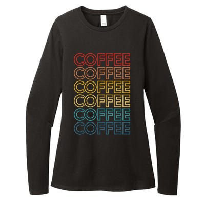 Retro Coffee Coffee Coffee Art Vintage Coffee Addicts Womens CVC Long Sleeve Shirt