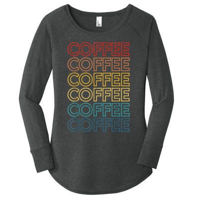 Retro Coffee Coffee Coffee Art Vintage Coffee Addicts Women's Perfect Tri Tunic Long Sleeve Shirt