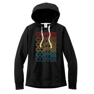 Retro Coffee Coffee Coffee Art Vintage Coffee Addicts Women's Fleece Hoodie