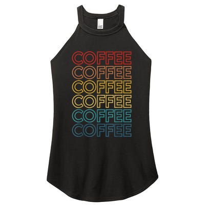 Retro Coffee Coffee Coffee Art Vintage Coffee Addicts Women's Perfect Tri Rocker Tank