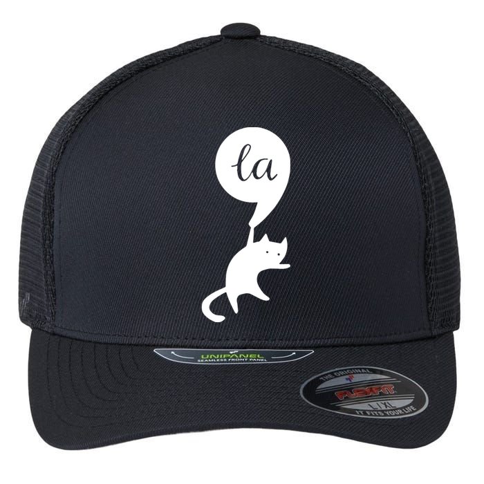 Retro Cat Comma La Kamala Harris For President 2024 Election Flexfit Unipanel Trucker Cap