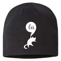 Retro Cat Comma La Kamala Harris For President 2024 Election Sustainable Beanie