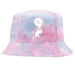 Retro Cat Comma La Kamala Harris For President 2024 Election Tie-Dyed Bucket Hat