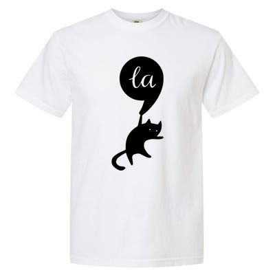 Retro Cat Comma La Kamala Harris For President 2024 Election Garment-Dyed Heavyweight T-Shirt