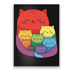 Rainbow Cats Colorful And Cute Cat Lover Design Poster