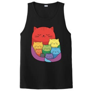 Rainbow Cats Colorful And Cute Cat Lover Design PosiCharge Competitor Tank