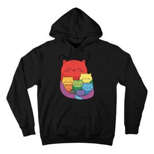 Rainbow Cats Colorful And Cute Cat Lover Design Tall Hoodie