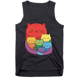 Rainbow Cats Colorful And Cute Cat Lover Design Tank Top