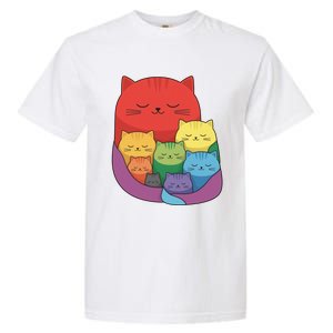 Rainbow Cats Colorful And Cute Cat Lover Design Garment-Dyed Heavyweight T-Shirt