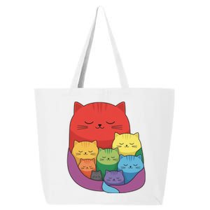 Rainbow Cats Colorful And Cute Cat Lover Design 25L Jumbo Tote