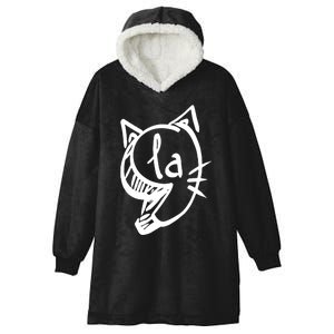 Retro Cat Comma La Kamala Harris For President 2024 Election Hooded Wearable Blanket