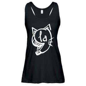 Retro Cat Comma La Kamala Harris For President 2024 Election Ladies Essential Flowy Tank