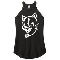 Retro Cat Comma La Kamala Harris For President 2024 Election Women's Perfect Tri Rocker Tank