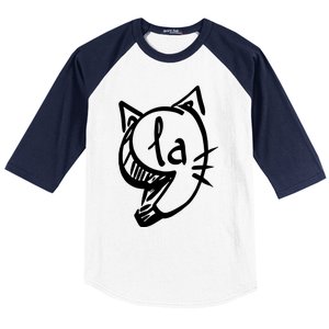 Retro Cat Comma La Kamala Harris For President 2024 Election Baseball Sleeve Shirt