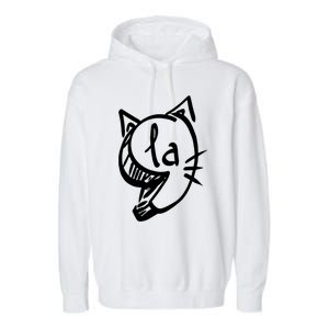 Retro Cat Comma La Kamala Harris For President 2024 Election Garment-Dyed Fleece Hoodie