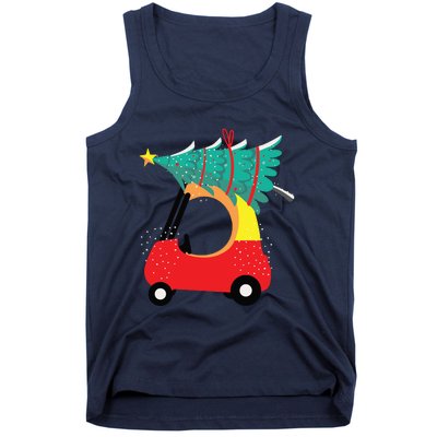 Red Car Christmas Kids Cute Christmas Tank Top