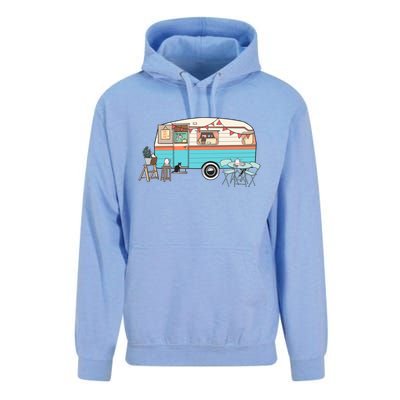 Rv Camper Camping Crew Road Trip Gift Unisex Surf Hoodie