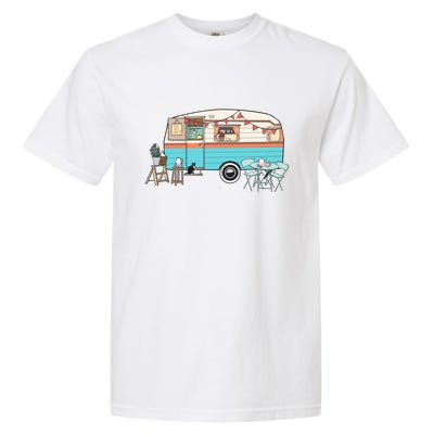 Rv Camper Camping Crew Road Trip Gift Garment-Dyed Heavyweight T-Shirt