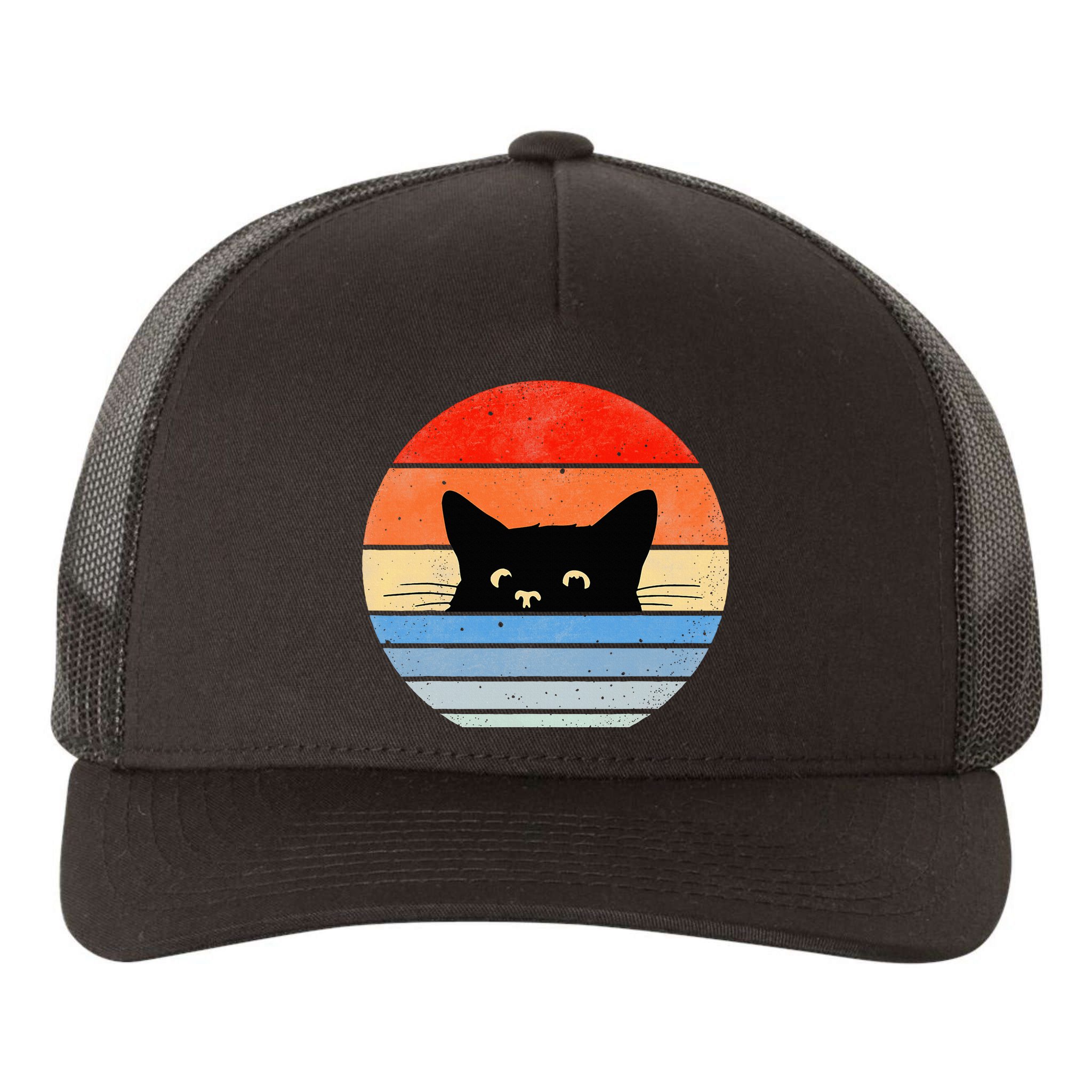 Retro Cat Cat Lover Cat Owner Cute Cat Yupoong Adult 5-Panel Trucker Hat