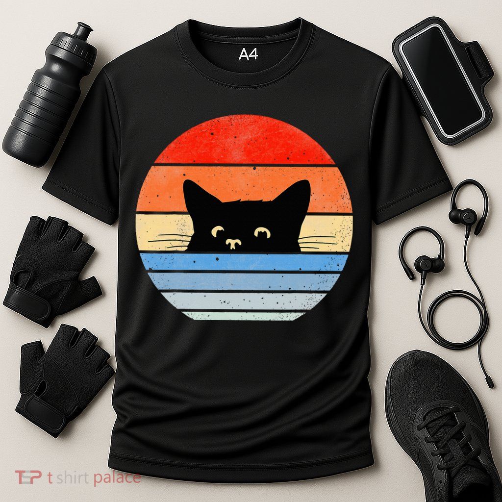 Retro Cat Cat Lover Cat Owner Cute Cat Performance Shirt