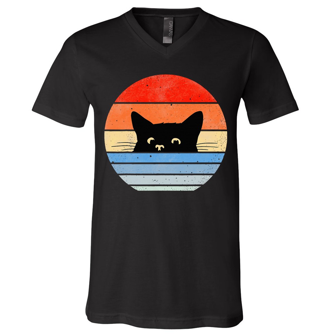 Retro Cat Cat Lover Cat Owner Cute Cat V-Neck T-Shirt