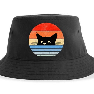 Retro Cat Cat Lover Cat Owner Cute Cat Sustainable Bucket Hat