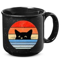 Retro Cat Cat Lover Cat Owner Cute Cat 15oz Campfire Ceramic Mug